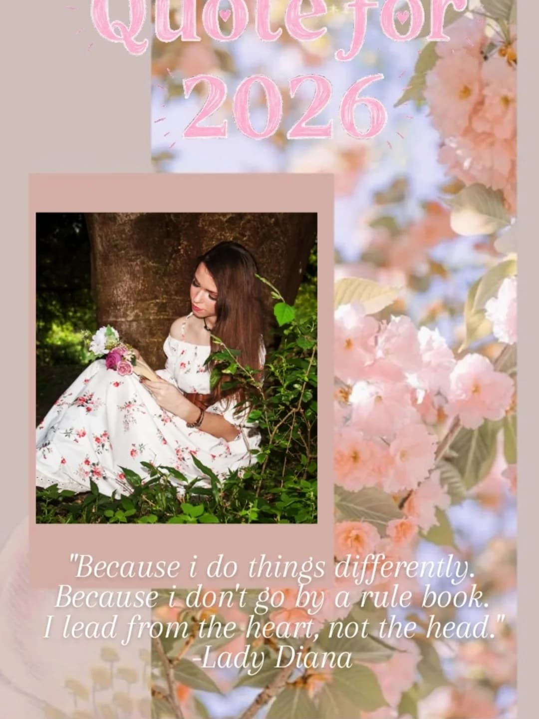 In a world full of Kardashians, be a Diana.

 This year I'm choosing to be mysel